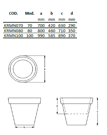 Kloris vaso romano tortora - kit luce non compreso