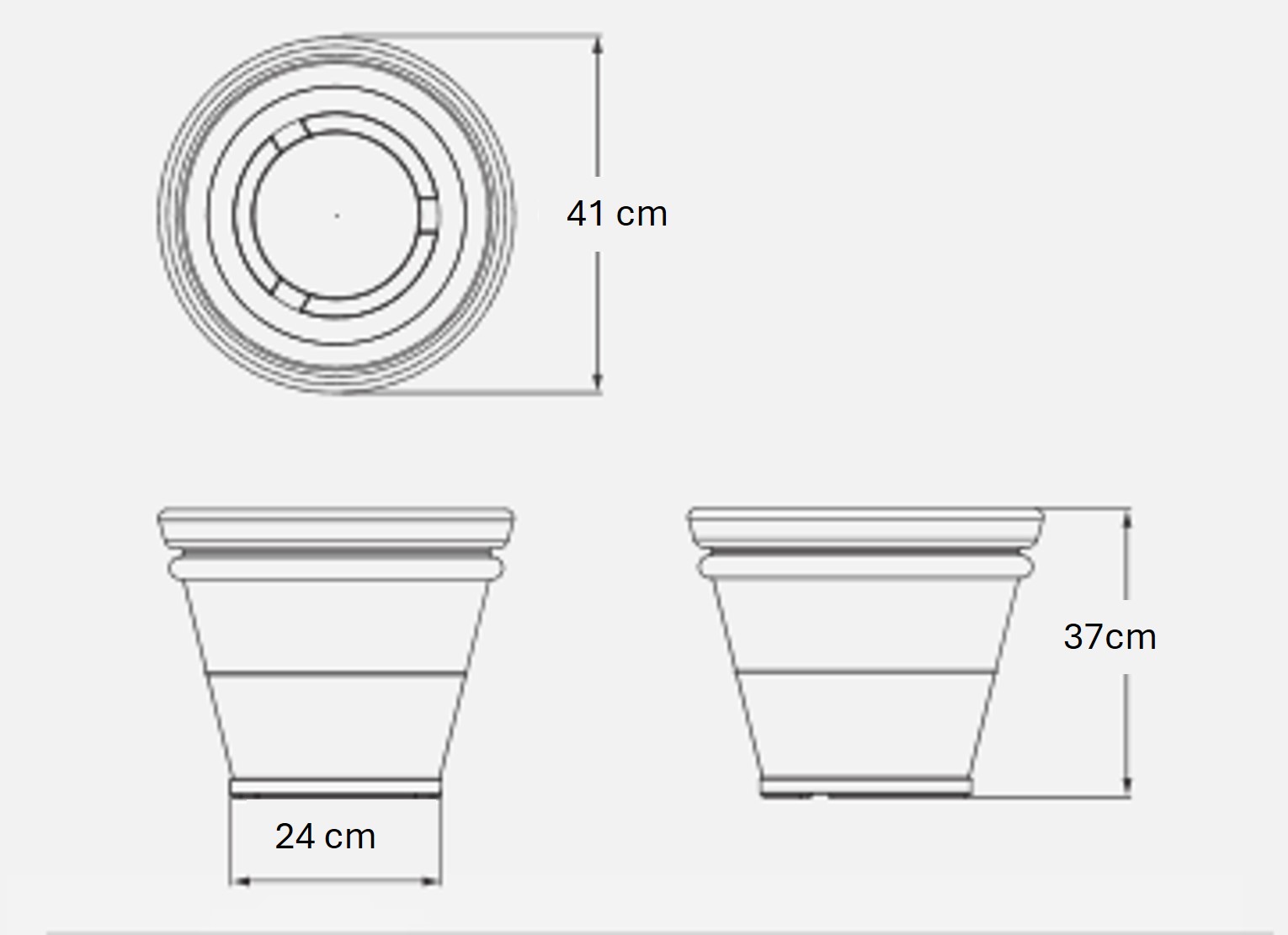 vaso-tondo-liscio40-size