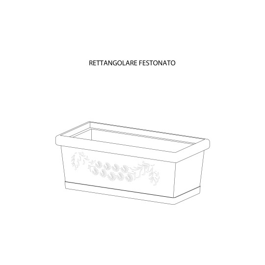 kloris disegno tecnico rettangolare festonato