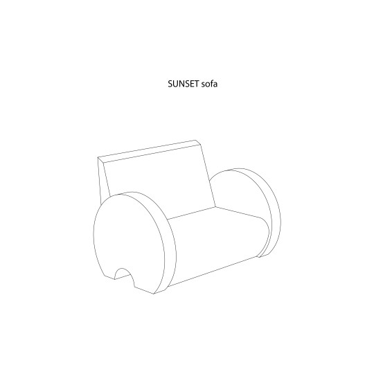 kloris disegno tecnico sunset sofà