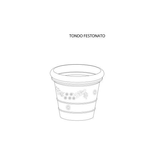 kloris disegno tecnico tondo festonato