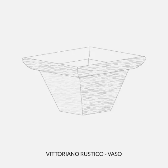 Kloris vaso Vittoriano Rustico disegno tecnico